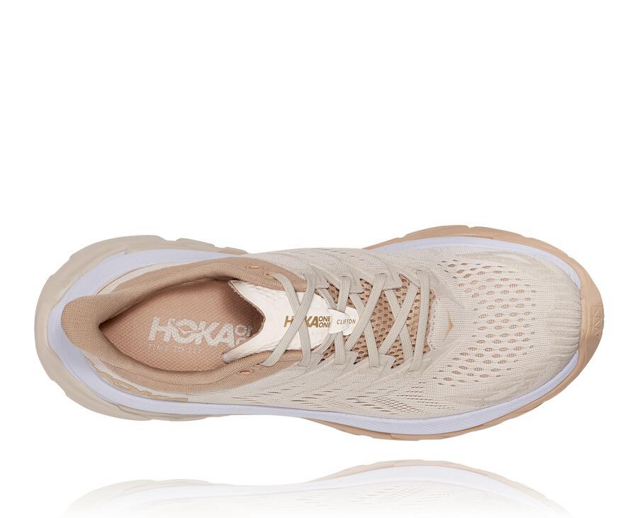 Tenis Hoka One One Masculino Bege - Clifton Edge - 760-RVYKXQ